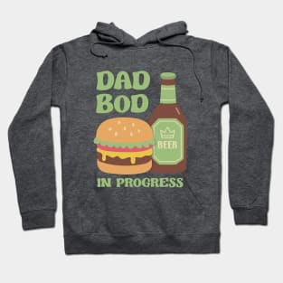 Funny Dad Bod In Progress With Burger And Beer Hoodie